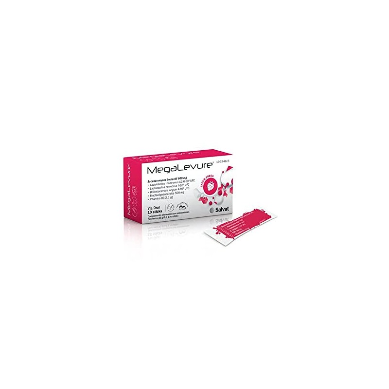 Megalevure 10 Sticks Sabor Fresa
