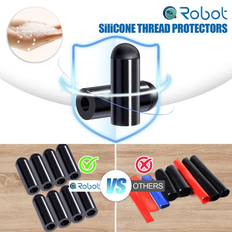 CQRobot Silicone End Caps 100pcs 1/8 Inch High Temp Protective