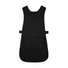 Alexandra STC-W193BK-S Long Length Tabard with Pocket, Plain, 67% Polyester/33%