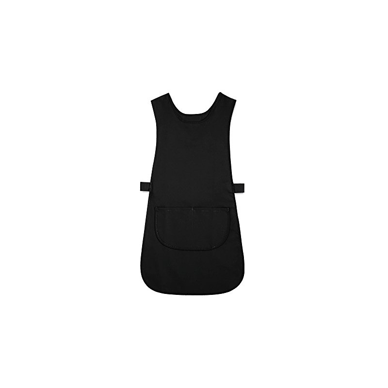 Alexandra STC-W193BK-S Long Length Tabard with Pocket, Plain, 67% Polyester/33%