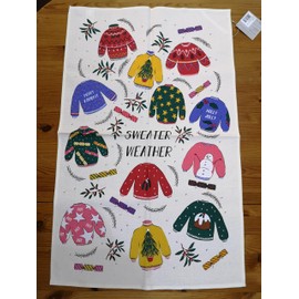 Ulster Weavers - Christmas Sweaters Tea Towel (74 x 48cm) - 100% Cotton - Washable - Christmas Dish Cloths/Dish Towel - Festive Christmas Jumper Tea Towel - Kitchen Accessories & Decor