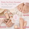 240PCS Pink False Toenails, French Style Press on Toe Nails