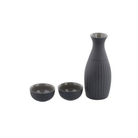 Tableware East Sake Bowl Set, Iron Glaze, 1 Piece, 2 Gui Cups, Presentation Box, 6.9 fl oz (190 cc) / 2.2 inches (5.6 cm)