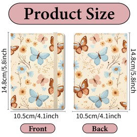 CREATACBIN Butterfly Passport Holder Passport Cover Flight Tickets Wallet Travel Accessories Essentials Slim Portable Waterproof Credit Card Slot Passenger Ticket Book for International Travel Flight