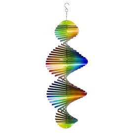 VP Home Kinetic 3D Helix Metal Outdoor Garden Decor Wind Spinner