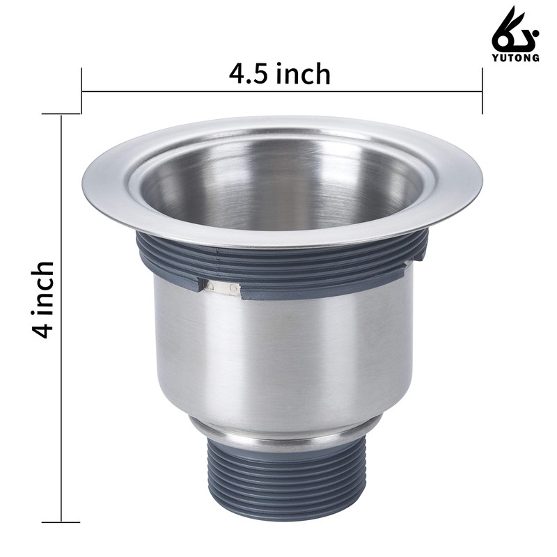 Yutong Kitchen Sink Drain Strainer, 4.5 Inch Sink Strainer with