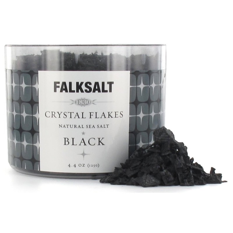 FALKSALT Altevita Mediterranean Crystal Flake Salt Black 4.3 oz (125