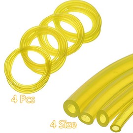 4 Pcs Fuel Hose Pipe, 2 x 3.5mm, 2.5 x 5mm, 3 x 5mm, 3 x 6mm, 1.5 m Fuel Hose Pipe Petrol Hose for Conveying Fuel, Maintaining Fuel Pressure, Distributing Fuel, Cooling Fuel