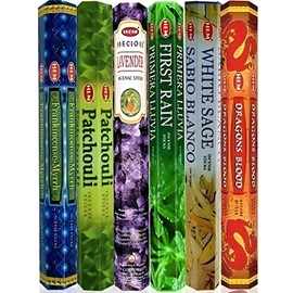 Hem Incense Sticks 6 Boxes X 20 Grams, Variety Pack (Collection 2)