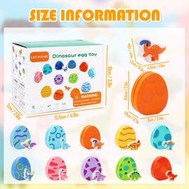 Yooyan Montessori Spielzeug Ab 1 Jahr, Holzpuzzle Dino Eier Holzspielzeug, Steckpuzzle Kinder Sortierspiel Motorikspielzeug Lernspielzeug, Geburztag Geschenk Für Mädchen Jungen Kinder