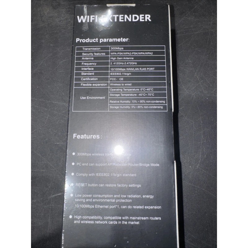 Fzwiz WiFi Extender Model CF-WR304S New Open Box Black