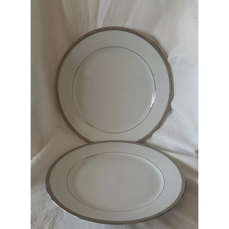 CHARTER CLUB Grand Buffet Platinum Collection 2 Dinner Plates New