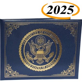U.S. Citizenship and Naturalization Certificate Holder. Gold American Eagle logo 'Certificate of Citizenship', Padded with cover