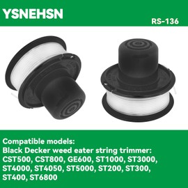 YSNEHSN RS-136 Trimmer 20ft 0.065" Spool Line for Black Decker ST4500 ST1000 ST4000 CST800 ST6800 GE600 String Trimmer Weed Eater Replacement Line Auto-Feed Spool (4 Pack Spool)
