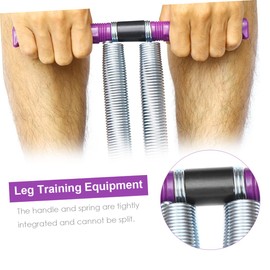 GANAZONO Home Fitness Pedal Resistance Trainer Double Spring Steel Leg Puller with Ergonomic Handles for Workouts at Home Gym Outdoors Purple