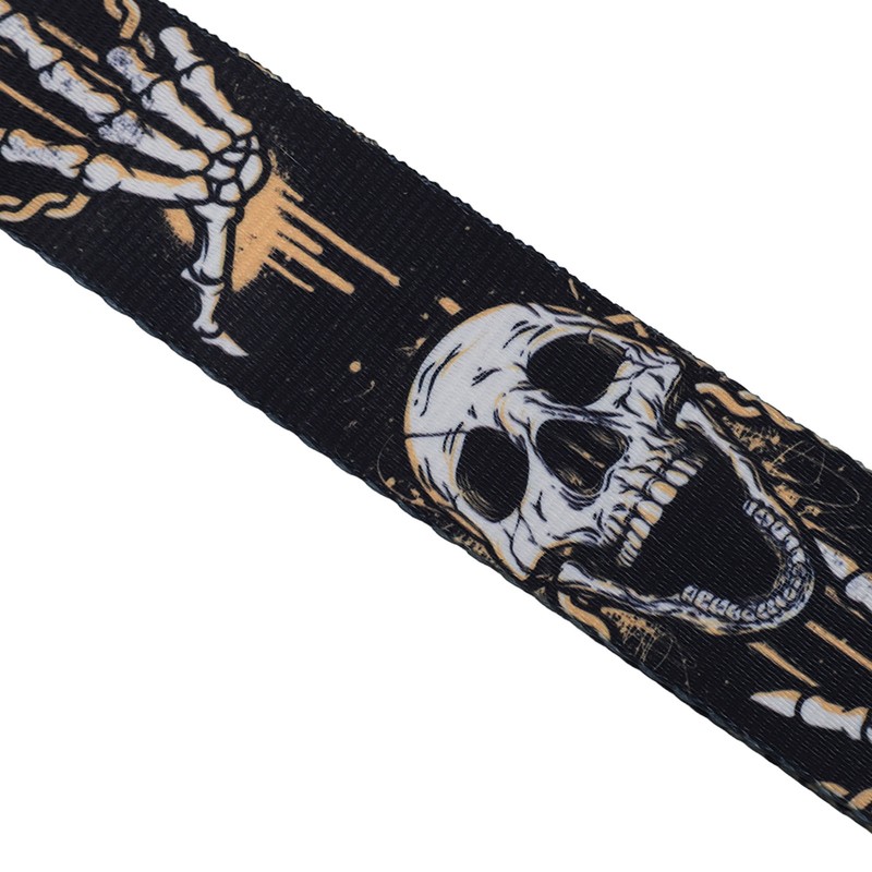 Guitar Strap Cool Skeleton Design Adjustable 2 Inches Wide Polyester