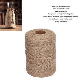 Cordel de Yute, Cuerda de Yute de 984 Pies de Largo, Cordón de Protección de Seguridad de 2 Mm de 2 Capas para Manualidades Envoltura de Regalos Embalaje Jardinería Crochet