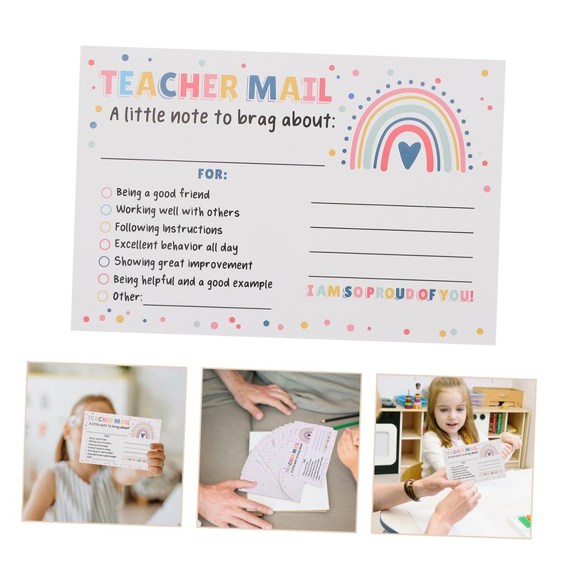 FUNOMOCYA 50PCS Classroom Affirmation Cards Motivational Postcards for Teacher Supplies