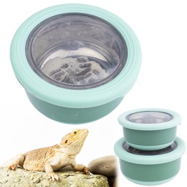 FlidRunest 2 Pack Reptile Cricket Calcium Mixer, Cricket Nutrients Calcium Shaker, Stainless Steel Insect Feeder for Gecko, Chameleon, Lizard, Snake