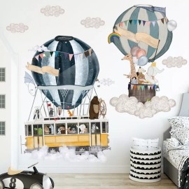DaraBaby Vinil Infantil Globo Aerostático Dibujo Animales Bebe Niños