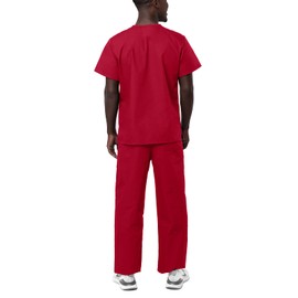 Adar Uniforms, Universal Unisex Scrubs - Unisex Drawstring Scrub Set - 701 - Red - M