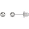 Titanium Ball Piercing Earrings Pair in 3mm - Hypoallergenic For