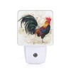 YASHILAIYA Rooster Night Light,Plug-in Dusk to Dawn Sensor Nightlights for