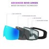 Actics Falcon 1 Black Ski Goggles with NASA-Engineered Revo Interchangeable