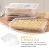 HOMSFOU 2pcs Dumpling Box Containers for Fridge Large Plastic Container