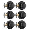 goldenwarm 6 Pack Matte Black Passage Door Knobs, Closet Door