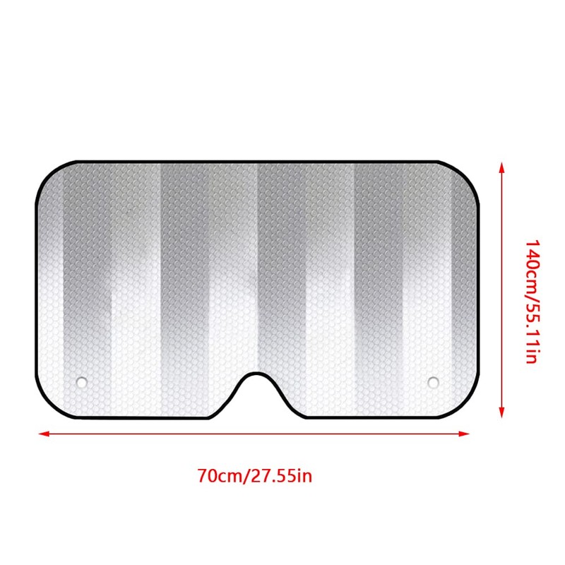 Riloer Aluminum Foil Windshield Sunshade with 2 Suction Cups, Windshield