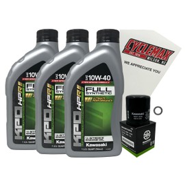 Cyclemax Full-Synthetic KPO Oil Change Kit compatible with 2023-2025 Kawasaki NINJA ZX-4R