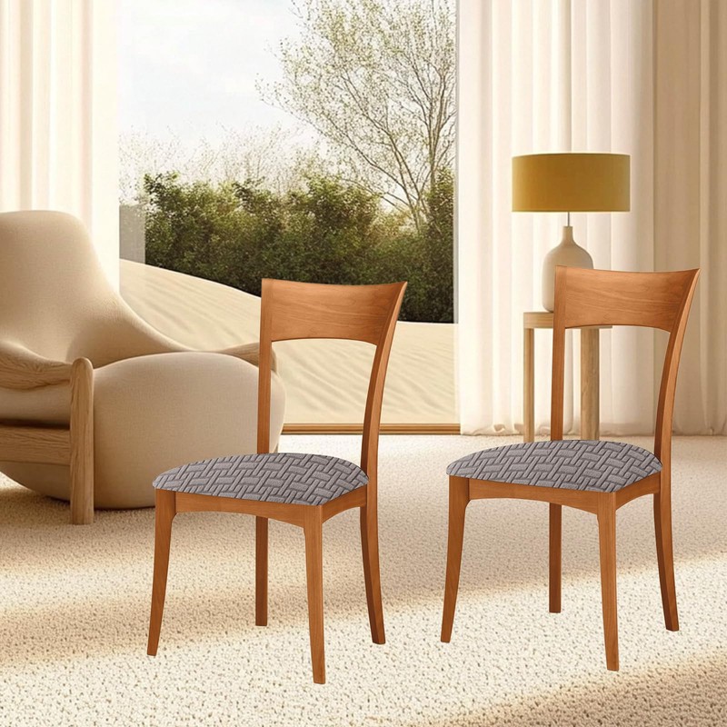 LOPYXBR Dining Chair Seat Covers Set of 6 Jacquard Dining