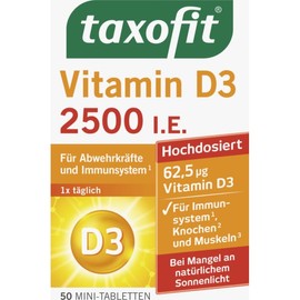 탁소피트 taxofit 비타민 D3 2500 IU 50정 Taxofit Vitamin D3 2500 IU 50 Tablets