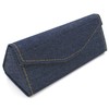 KKD Stylish Denim Glasses Hard Case, Triangle, Foldable, Simple, Storage,