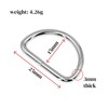 Leliafleury 30PCS 25mm Metal D Rings Non-Welded Loop Buckles Metal