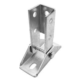 ITEVE.GD Adjustable Brace Fitting (Silver,2Pack),180 Degree Turn Joint Connector Bracket Fit for 1/2" Bolt in 1-5/8" Strut Channel, 0.196" Thickness, Single Channel Brace…