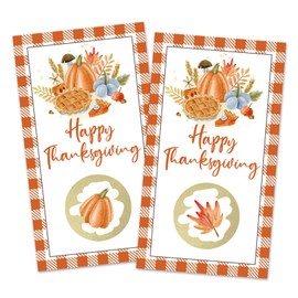 REWIDPARTY 32 Pcs Happy Thanksgiving Scratch Off Cards, Pumpkin Theme Scratch Off Tickets, Fall Harvest Party Prize Raffle Tickets, Funny Thanksgiving Birthday Party Card Supplies for Family Friend