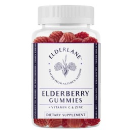 Elderlane Elderberry Gummies for Adults and Kids - Immune Support - Non-GMO, Vegan, Gluten-Free, Gelatin-Free - 60ct, 100mg