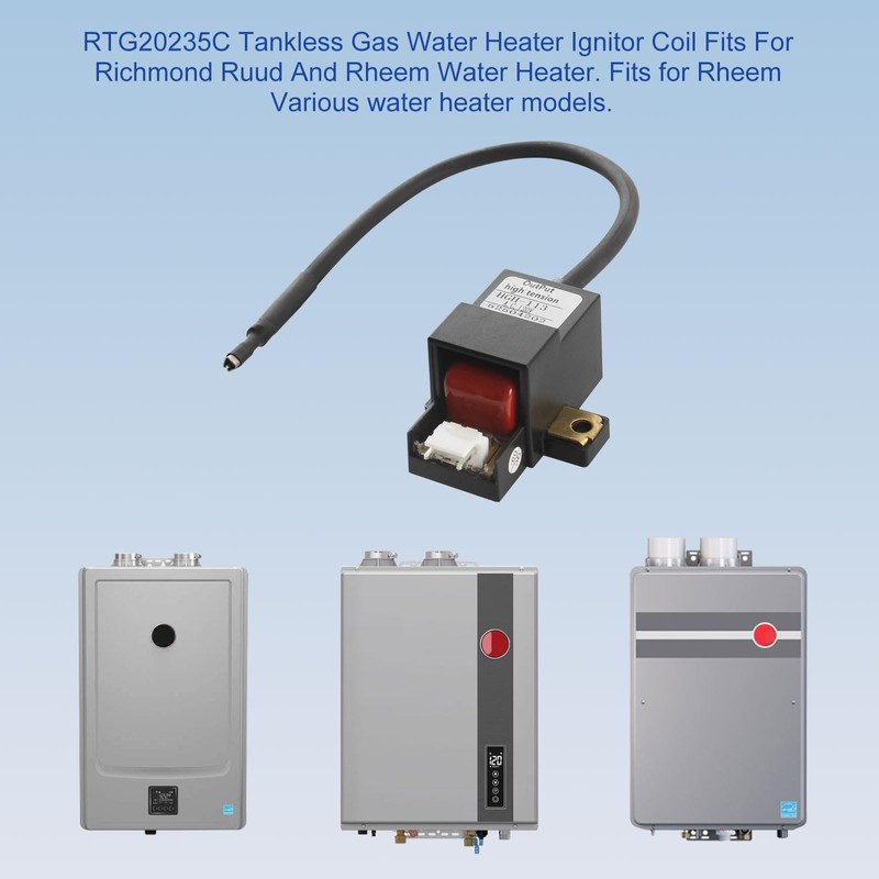 For Rheem Tankless Water Heater Ignitor Coil RTG20235C Replacement Parts