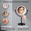 GURUN 8.5 Inch Rechargeable Tabletop LED Lighted Makeup Mirror with