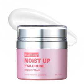 Elishacoy | Crema hidratante intensa de hialurona, hidratación profunda y reparación de barrera, con 8 tipos de ácido hialurónico + 6 complejos de colágeno, cápsulas de ceramida, fórmula vegana, 50 g