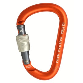 Rock Exotica Pirate Locking Carabiner - Screw-Lock Orange