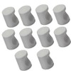 SagaSave 10 Pcs Silver Cylinder Cabinet Knobs, Single Hole Aluminum