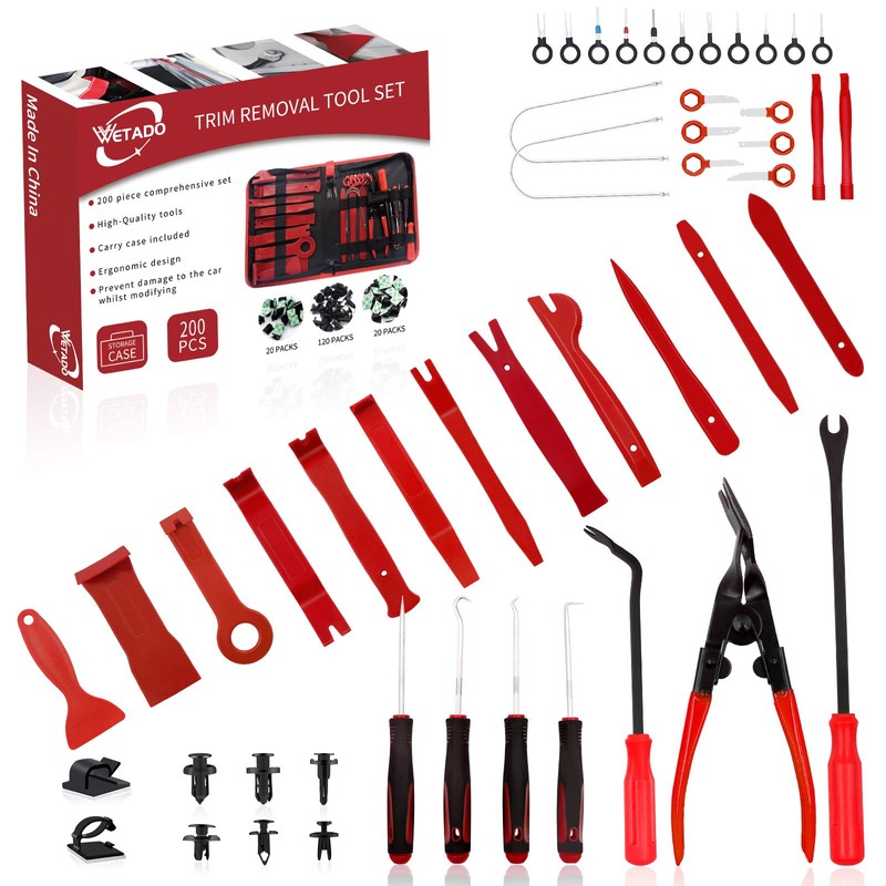 Wetado Trim Removal Tool, 200PCS Trim Tool Auto Removal Kit,