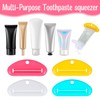 8 Pcs Plastic Toothpaste Tube Squeezer Holder Clip Roller Tool