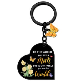 VMHEFAV Mom Gifts For Mothers Day Unique Mom Mother Keychain Gifts From Daughter Son Thoughtful mom Keychain Gift For Christmas Birthday Funny Butterfly Kerychain Gifts For Women From Daughter Son