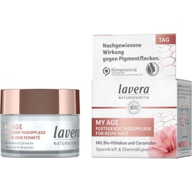 lavera MY AGE Firming Day Cream - Day Cream with Organic Hibiscus and Ceramides of Plant Origin - Reduces Pigment Spots - for Mature Skin - Certified Natural Cosmetics - Vegan - 50 ml