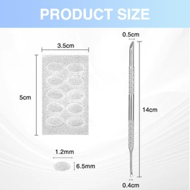 Benaewa 2 Pcs Nail Cuticle Pusher with 150 Pcs 100 Grit Sandpapers Sheets, Dual Ended Nail Etching Tool for Manicure Pedicure