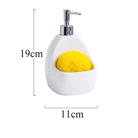 Hosoncovy 450ML Ceramic Soap Dispenser with Pump ，Pump Bottle Dispenser with Soap/Fome Holder, Refillable Hand Wash Liquid Lotion Jar Dispenser for Bathroom, Countertop, Kitchen (Black)